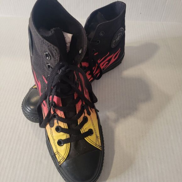 Converse Chuck Taylor All Star high flames canvas sneaker shoes mens 8 womens 10 - Picture 5 of 10